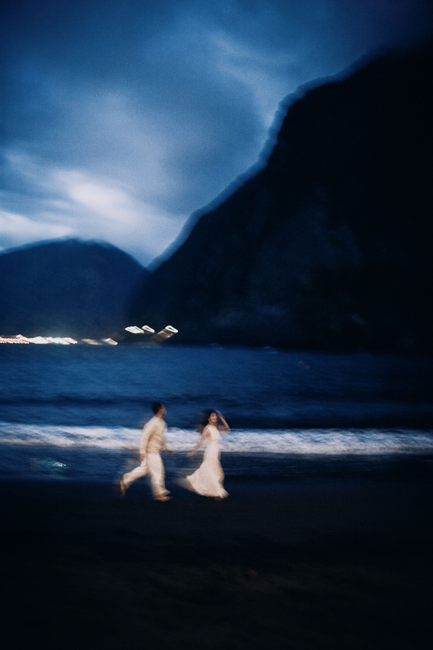 Long exposure on the shoreline, movement written into the frame, Seixal Beach, Madeira