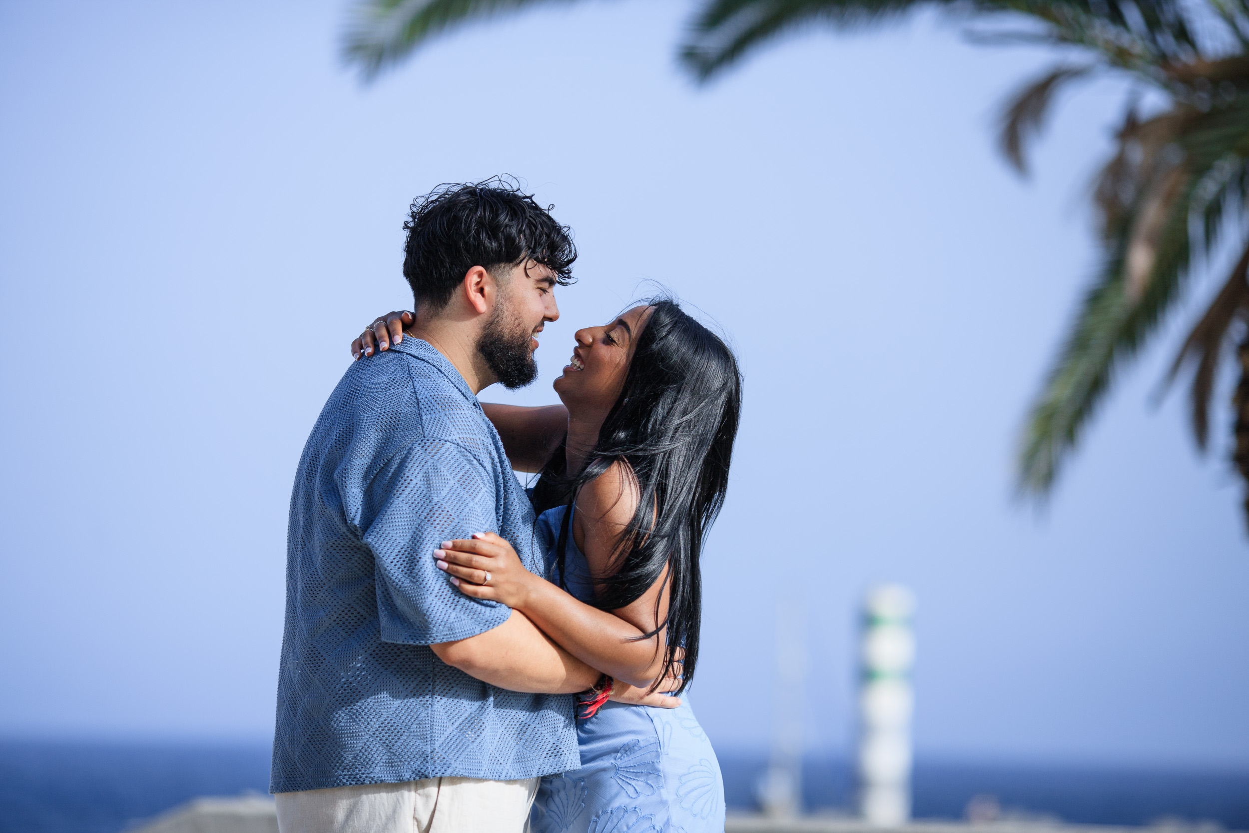 Forehead to forehead above the harbor entrance, Funchal, Madeira