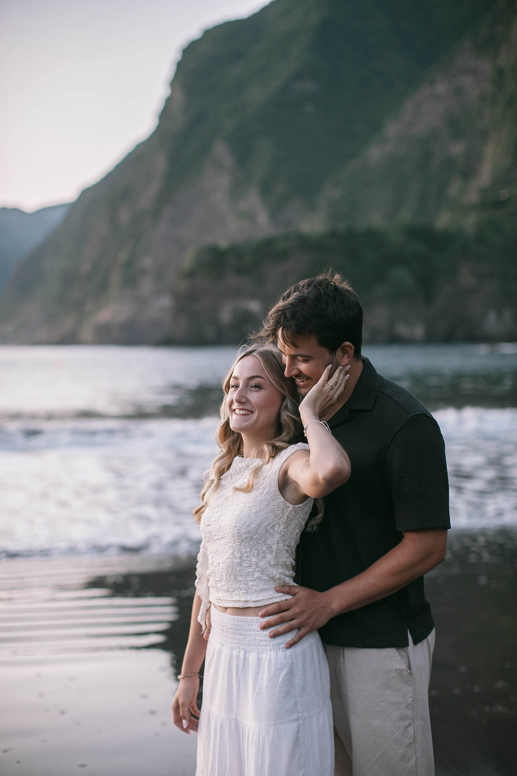 Cheek to cheek at the quiet shore, Seixal, Madeira