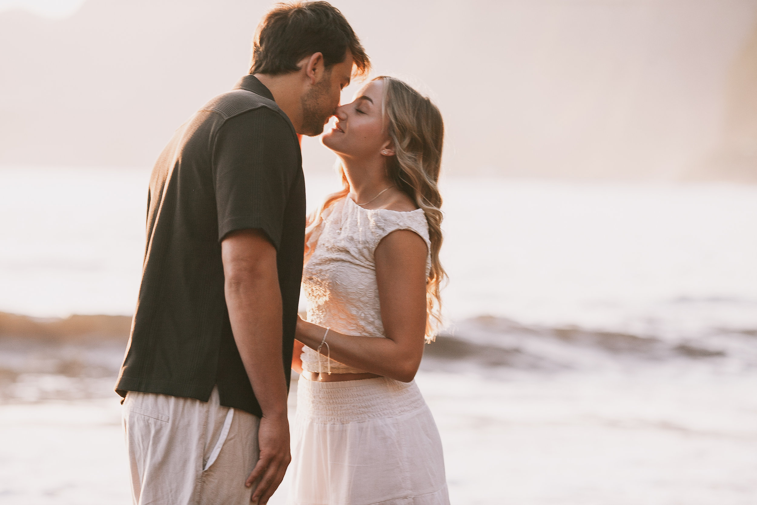About to kiss in the soft sunset haze, Seixal, Madeira