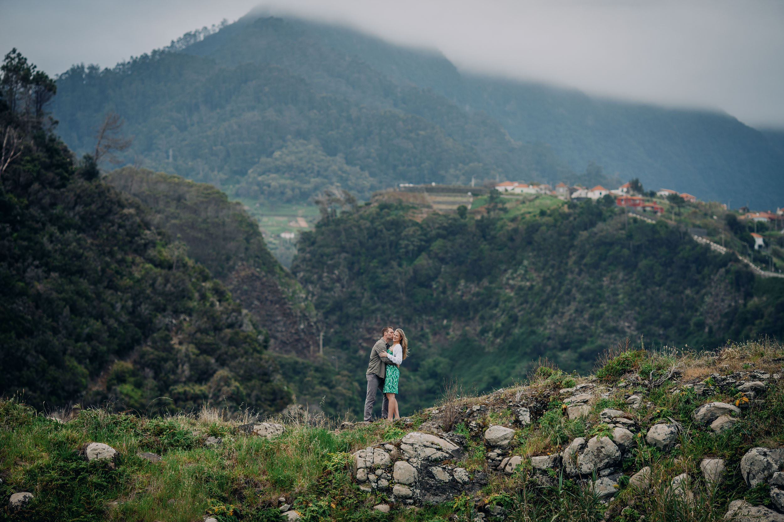 Proposal at Atlantic clifftop, Miradouro do Guindaste, Madeira