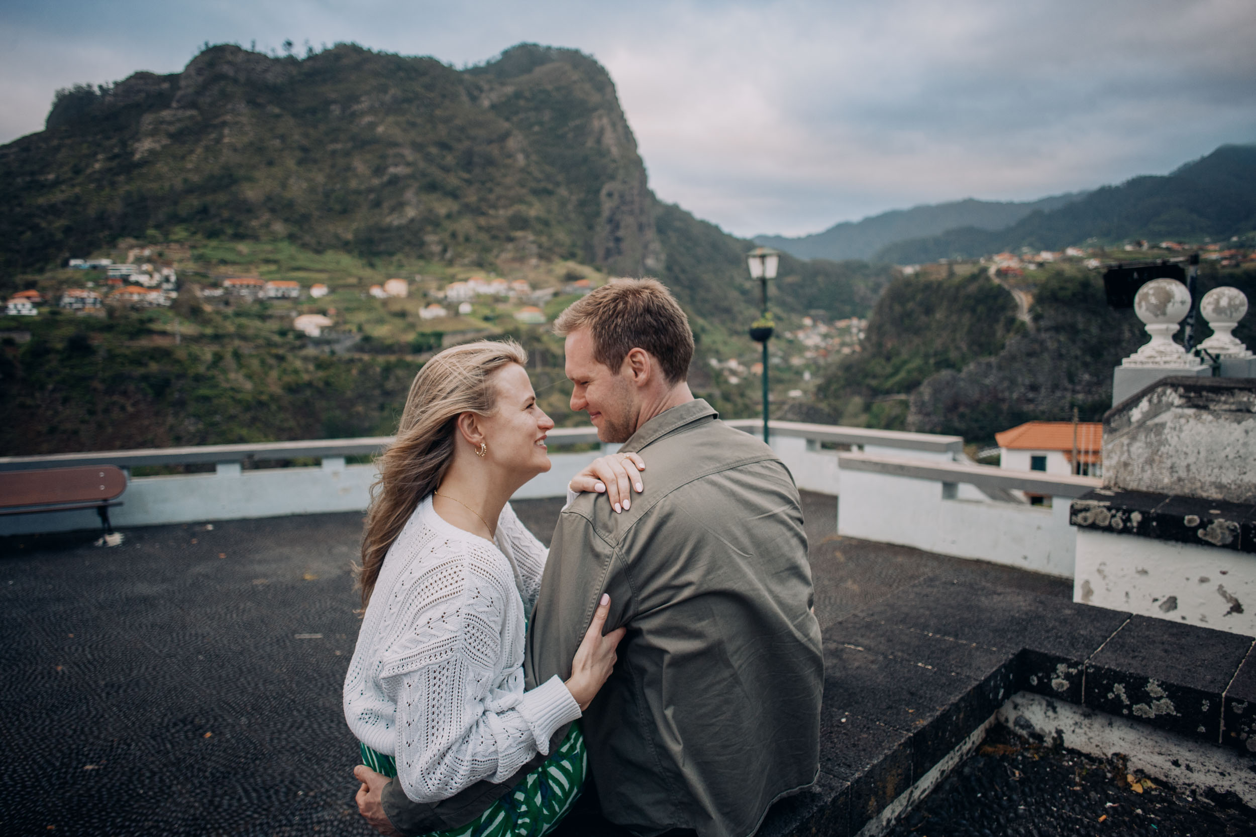 Proposal at Atlantic clifftop, Miradouro do Guindaste, Madeira